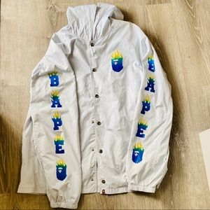 Bape hooded windbreaker/rain jacket
